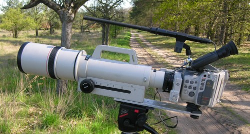 Canon-Videocamera und Canon-Objektiv