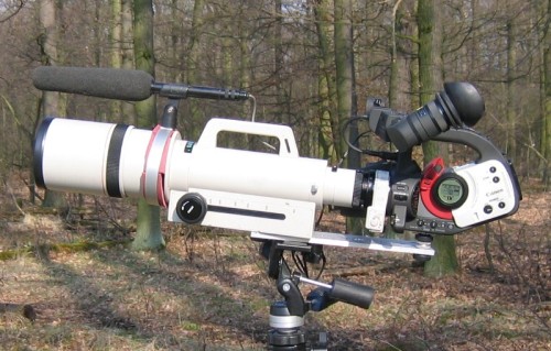 Canon-Videocamera und Canon-Objektiv